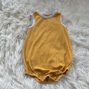 Cat & Jack Yellow Ribbed Baby Romper